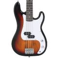 vidaXL Elektr. basgitara pre začiatočníka s taškou hnedo-biela 4/4 46"