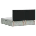 vidaXL Postel s úložným prostorem a matrací Svetlosivá 200 x 200 cm