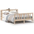 vidaXL Posteľný rám s čelom 135x190 cm borovicový masív