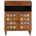 vidaXL Servírovacia skriňa Orech 60 x 33 x 75 cm Masívne mango drevo