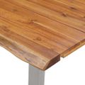 vidaXL Jedálenský stôl 140x80x75 cm masívne akáciové drevo a nehrdzavejúca oceľ