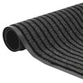 vidaXL Rohožka Stripe čierna a sivá 90x150 cm