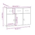 vidaXL Komoda sivá 100x40x75 cm borovicový masív
