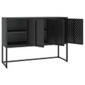 vidaXL Komoda čierna 105x35x75 cm oceľ