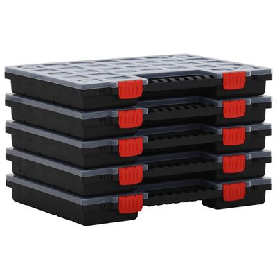 vidaXL Boxy na triedenie 5 ks 40x30x5 cm polypropylén