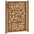 vidaXL Záhradná brána 100x125 cm odolná oceľ s plameňovým dizajnom