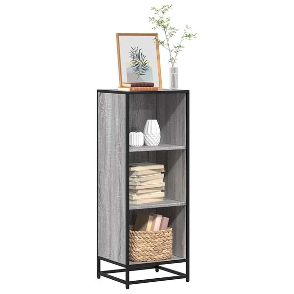 vidaXL Knižnica sivý dub sonoma 40x35x107,5 cm kompozitné drevo