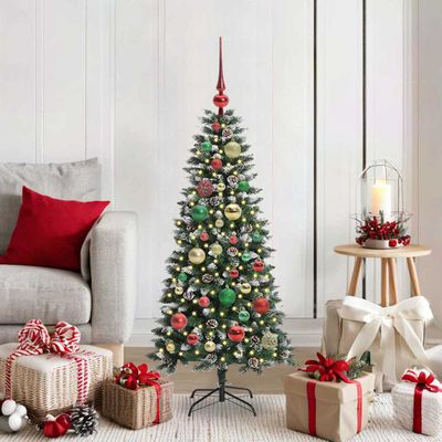vidaXL Umelý vianočný stromček Zelená 120 cm PVC, plast a oceľ