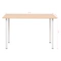 vidaXL Jedálenský stôl 120x60x73 cm, dubová a biela farba