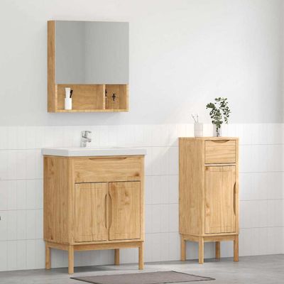 vidaXL Sada kúpeľňového nábytku so zásuvkou FLORO 2 pcs Včelí hnedý