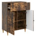 vidaXL Servírovacia skriňa Dymový dub 66 x 34,5 x 90 cm