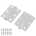 vidaXL Pánt 2 ks Strieborná 50 x 38 x 1,3 mm Oceľ