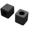 vidaXL Držiak zásuvky 2 ks Čierna 15 x 15 x 15mm PP kopolymér