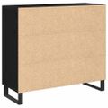vidaXL Servírovacia skriňa Čierny dub 90 x 34 x 80 cm Kompozitné drevo