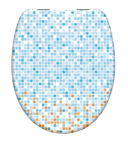 Schütte MOSAIK BLAU-ORANGE | Duroplast, Soft Close