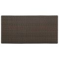 vidaXL Barový stolík s úložným regálom hnedý 120x60x110 cm polyratan
