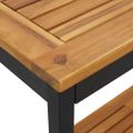vidaXL Vonkajší stôl s úložiskom Prírodná a čierna 110 x 35 x 75 cm