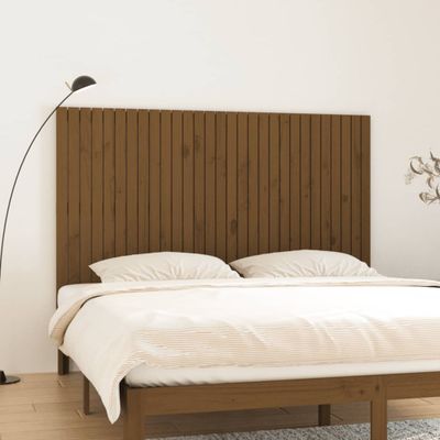 vidaXL Nástenné čelo postele medovohnedé 185x3x110 cm masívna borovica