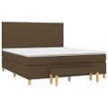 vidaXL Boxspring posteľ s matracom tmavohnedá 160x200 cm látka