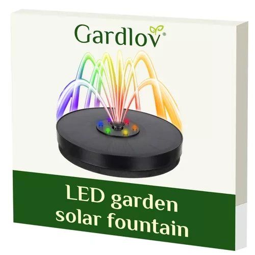 Solárna fontána RGB GARDLOV 23227, 180L/H Solární fontána RGB GARDLOV 23227, 180L/H