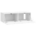 vidaXL Nástenná TV skrinka 98 x 41 x 30 cm Biela s vysokým leskom