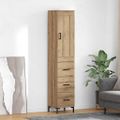 vidaXL Highboard Remeselný dub 34,5 x 34 x 180 cm Kompozitné drevo