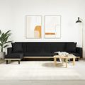 vidaXL Pohovka v tvare L čierna 275x140x70 cm látka