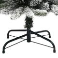 vidaXL Zasnežený umelý úzky vianočný stromček 180 cm PVC a PE