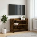 vidaXL TV skrinka 60 x 33 x 47 cm Dymový dub Kompozitné drevo