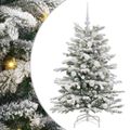 vidaXL Umelý Sklápací Vianočný Stromček Biela 120 cm PE a PVC