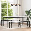 vidaXL lavička Biela 160 x 35 x 45 cm Masívne borovicové drevo