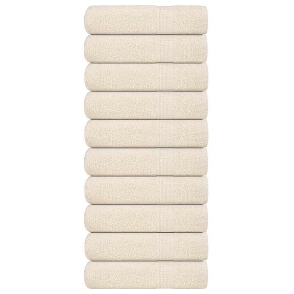 vidaXL Sprchové osušky FROGN 10 ks krémové 70x140 cm 360 g/m²