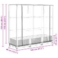 vidaXL Vyvýšený záhon s krytom na skleník, ratanový vzhľad 120x40x123 cm