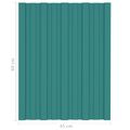 vidaXL Strešný panel 12 ks Zelená 60 x 45 cm Pozinkovaná oceľ