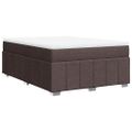 vidaXL Boxspring posteľ s matracom tmavohnedá 140x190 cm látka