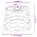 vidaXL Tienidlo na stropnú lampu hnedé Ø20x15 cm prútené