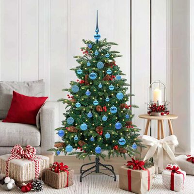 vidaXL Umelý vianočný stromček Zelená 150 cm PVC, kov a plast