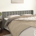 vidaXL Čelo postele so záhybmi bledosivé 183x16x78/88 cm zamat