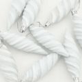vidaXL Vianočná špirálová guľa 40 ks Biela 3 x 11 cm Plast