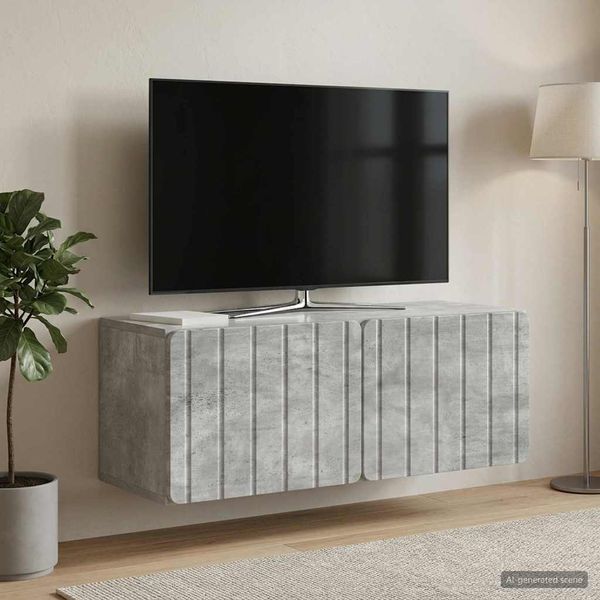 vidaXL Nástenná TV skrinka Nástenný Betónovo sivá 78,5 x 31 x 30 cm