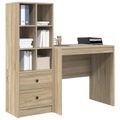 vidaXL Stôl Sonoma dub 125,5 x 50 x 127 cm 2 ks