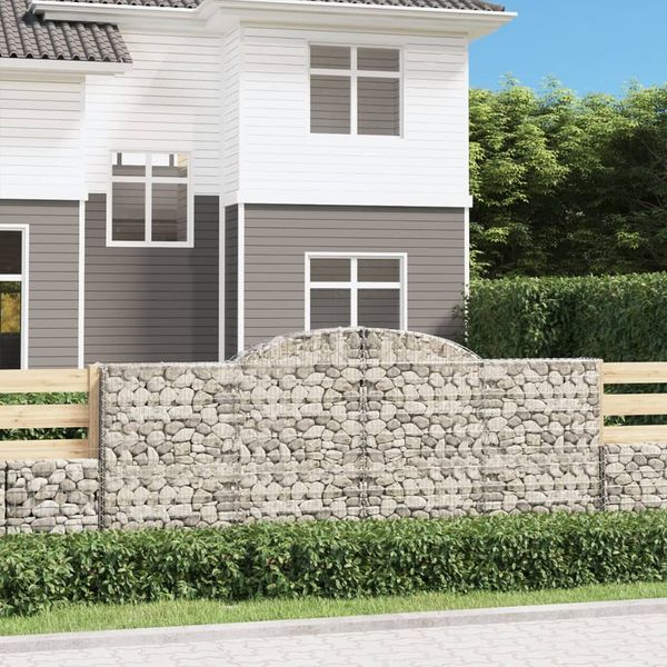vidaXL Oblúkové gabionové koše 13 ks 300x50x120/140 cm pozink. železo