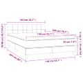 vidaXL Posteľný rám boxsping s matracom bledosivý 140x200 cm zamat