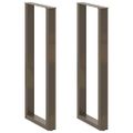 vidaXL Nohy barového stola v tvare U, 2 ks, prírodná oceľ, 40 x (110-111) cm, oceľ