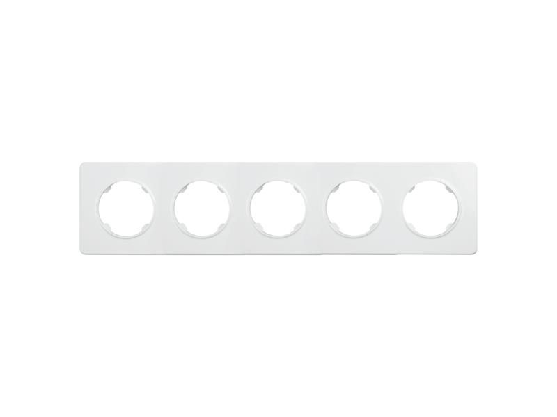 Päťnásobný rámček ELECTROMALT OVAL OVA1005W, biely