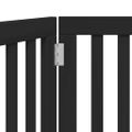 vidaXL Brána pre psa skladacia 2 panely čierna 160 cm topoľové drevo