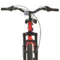 vidaXL Horský bicykel 21 rýchlostí 27,5" koleso 38 cm rám červený