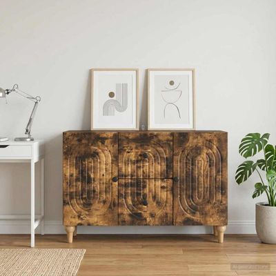 vidaXL TV skrinka Dymový dub 89 x 34,5 x 60 cm Kompozitné drevo