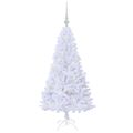vidaXL Umelý vianočný stromček Biela 120 cm PVC a oceľ
