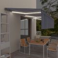 vidaXL Automatická markíza tienidlo&LED&senzor vetra 6x3 m modro-biela